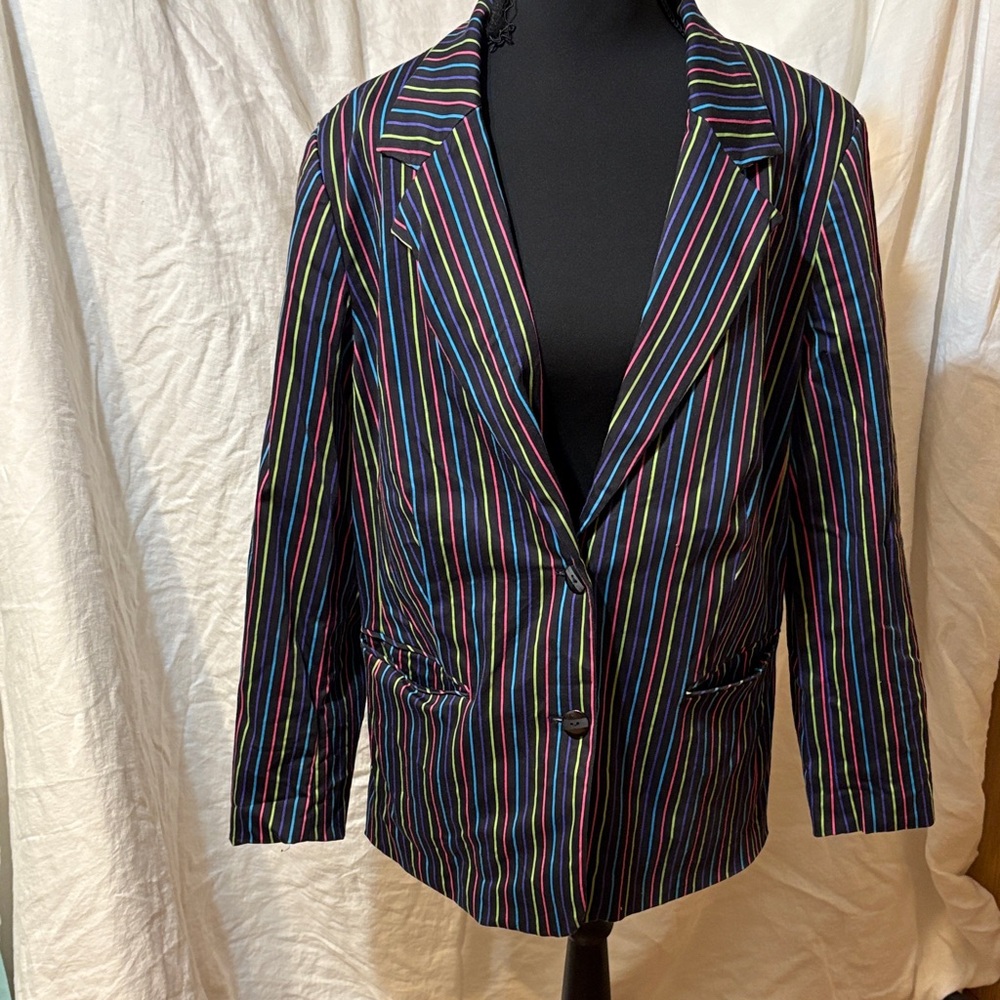 Sag Harbor Colorful Striped Blazer